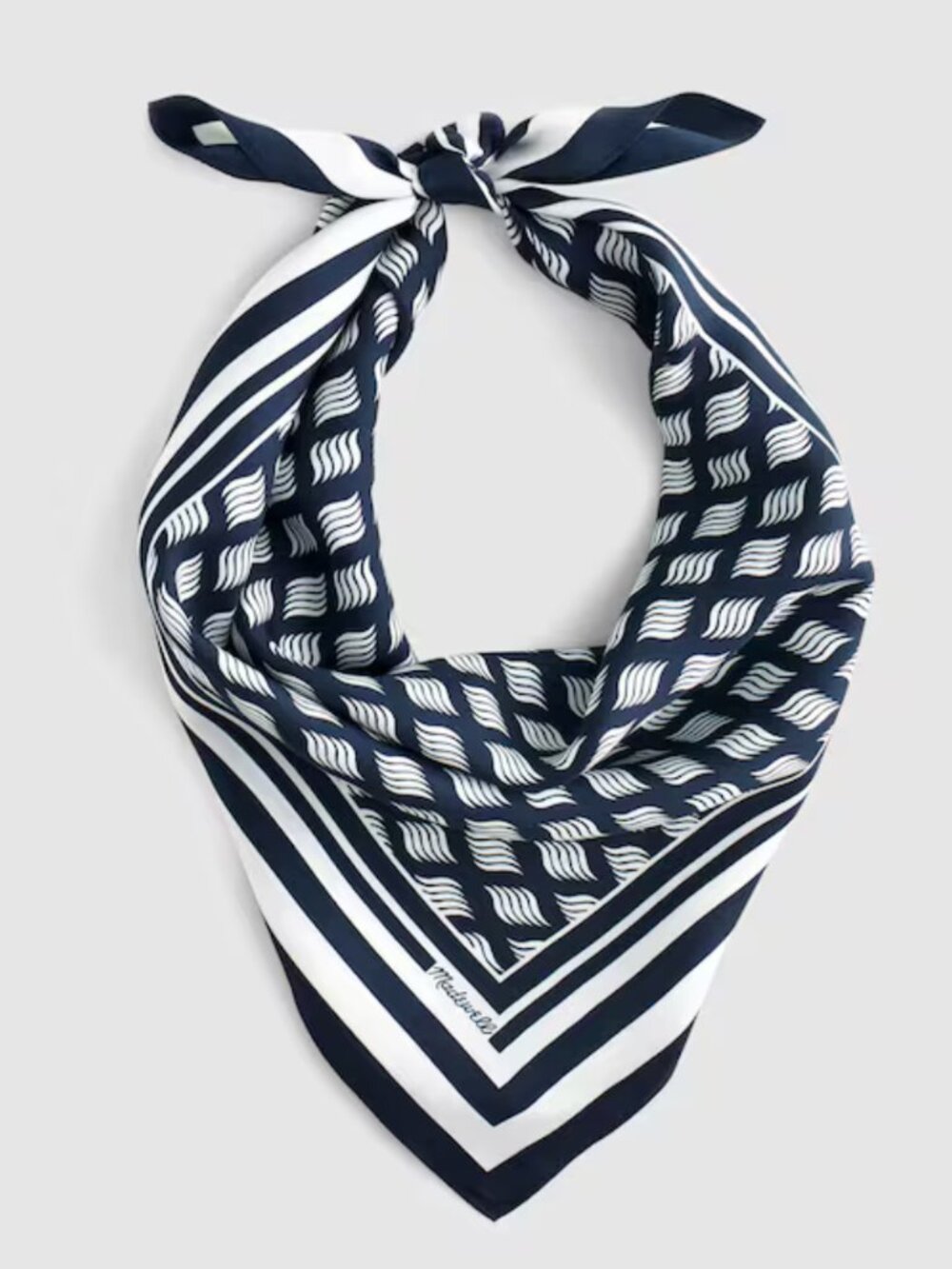 New Madewell Small Silk Classic Navy Bandana